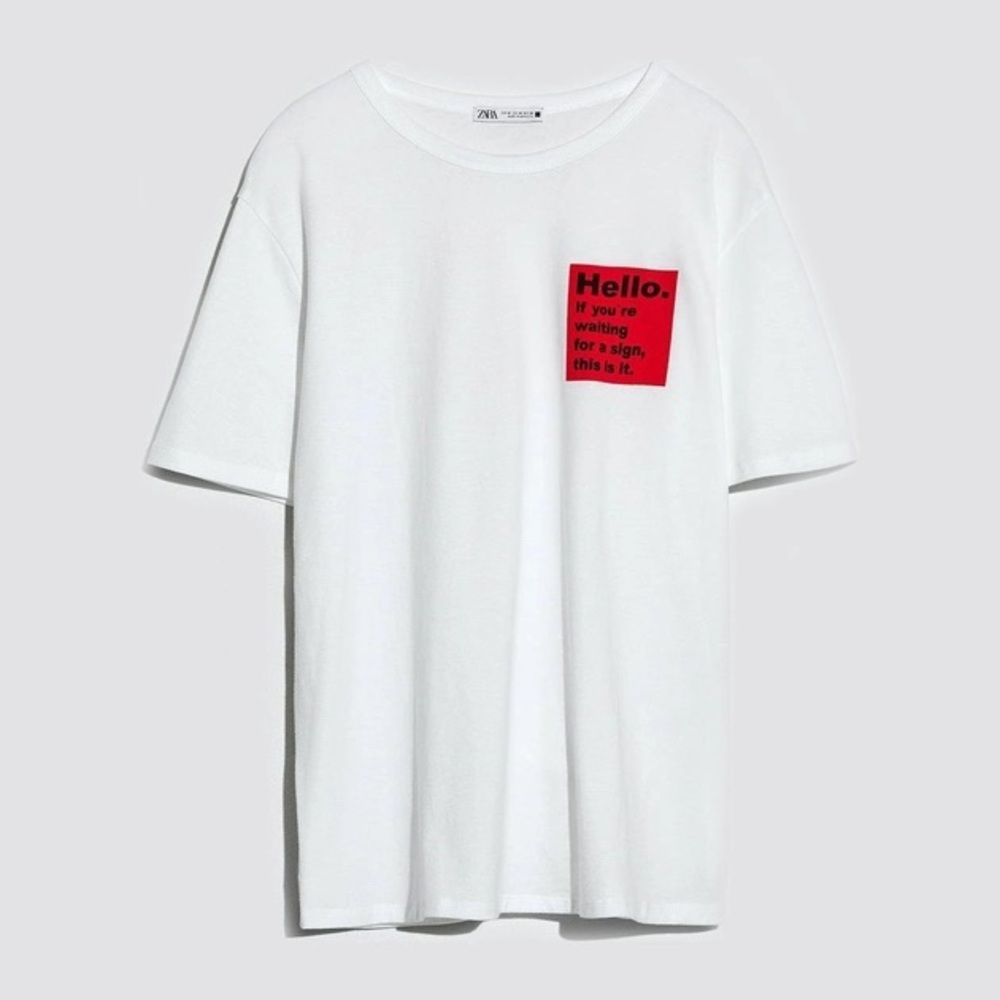 ZARA LOGO T-SHIRT - MED - REF. 0264/180